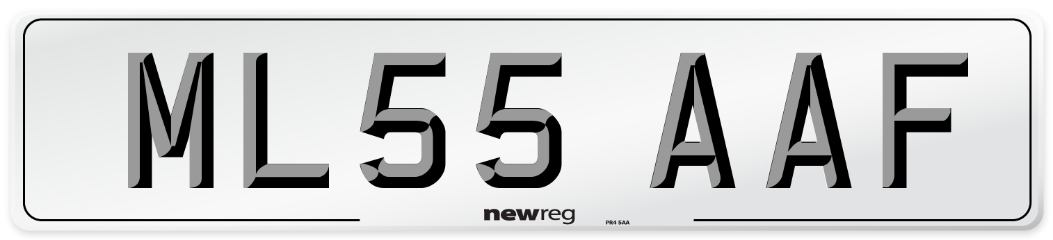 ML55 AAF Number Plate from New Reg